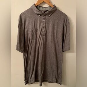 Ping Men’s Polo Shirt Sensor Cool Size Large Gray Short Sleeve Button Down